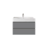 Zestaw DES Umywalka z otworem & Szafka Joy podumywalkowa podwieszana 80 szara