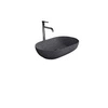 RAK Ceramics SKIN Umywalka slim nablatowa owalna 55x35 cm Carbon Concrete - Efekt kamienia