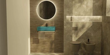 Vitruvit SLASH ceramiczna umywalka podwieszano - nablatowa prostokątna 60 x 40 cm w wybranym kolorze