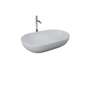 FEELING Umywalka slim nablatowa owalna 55x35 cm biały mat (500)