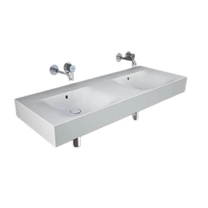 DES Umywalka podwiesz.nablat121x46cm bez otworów biały mat