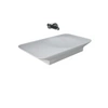VALET Umywalka podwieszana & nablatowa 92x50,5 cm blat L biały mat