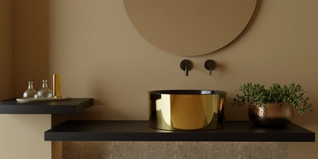 Vitruvit Bowl ceramiczna umywalka nablatowa okrągła 30 cm w wybranym kolorze