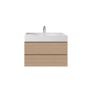 Zestaw DES Umywalka z otworem & Szafka Joy podumywalkowa podwieszana 80 SCANDINAVIAN OAK
