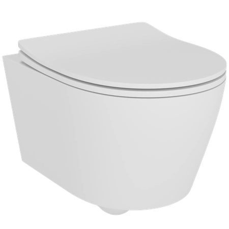 Zestaw TIVOLI Miska z Deską WC Slim W/O podwiesz. 48 cm Biały Połysk