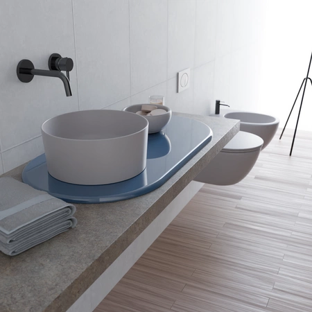 Vitruvit Smooth Blat ceramiczny z otworem na odpływ 85x45 H 1,8 cm w wybranym kolorze