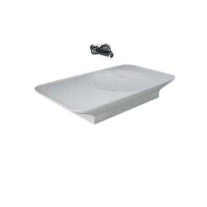 VALET Umywalka podwieszana & nablatowa 92x50,5 cm blat L biały mat