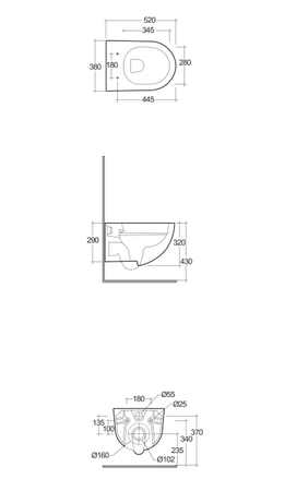 Zestaw DES Miska z Deską WC podwiesz. Rimless 52cm beżowy Mat