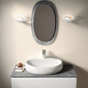 CLOUD Umywalka podwiesz. & nablat. owalna 65x44cm z otworem biały połysk