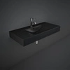 DES Umywalka podwiesz.nablat.101x46cm z otworem czarny mat