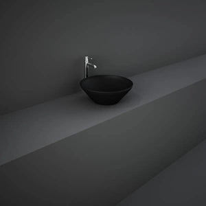 VARIANT umywalka nablat. okrągła 36x36 cm czarny mat