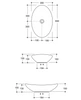 Vitruvit VESSEL ceramiczna umywalka nablatowa owalna 60 x 39 cm w wybranym kolorze
