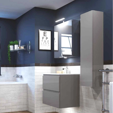 JOY Szafka wisząca słupek 30 x120 cm szary