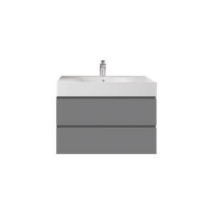 Zestaw DES Umywalka z otworem & Szafka Joy  podumywalkowa podwieszana 80 szara