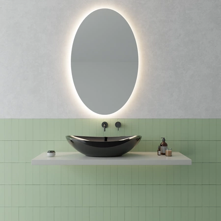 Vitruvit VESSEL ceramiczna umywalka nablatowa owalna 60 x 39 cm w wybranym kolorze