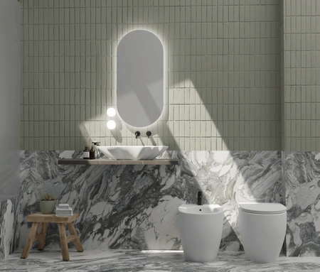 Vitruvit SHELL ceramiczna umywalka nablatowa 79 x 42 cm w wybranym kolorze