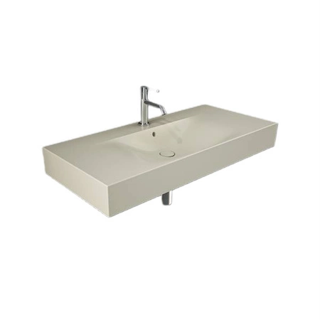 DES Umywalka podwiesz.nablat.101x46cm z otworem beżowy mat