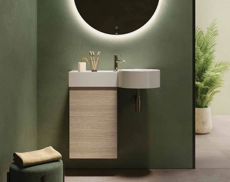 PETIT Umywalka podwiesz. okrąg blat L 77x36 cm Bez otworu