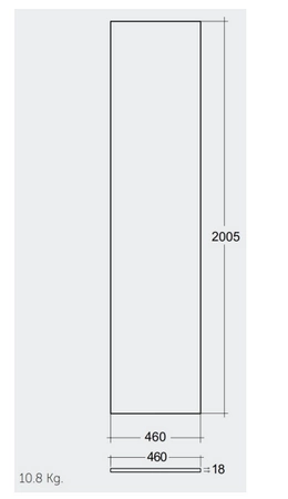 Blat meblowy RAK-Plano Techwood 201X46 cm - Moka Walnut