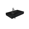 DES Umywalka podwiesz.nablat.81x46cm z otworem czarny mat