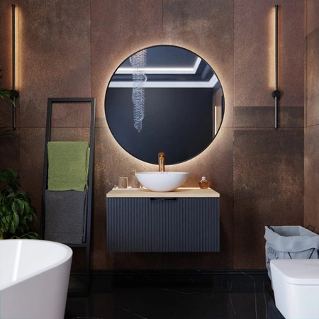 WOODEN MDF w dowolnym kolorze - Lakierowana szafka z lamelami na froncie, dowolna konfiguracja