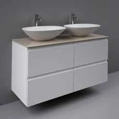 MORNING Umywalka nablatowa owalna 54x38 cm biały połysk