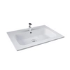 CILLA Umywalka wpuszczana prostokątna 61x47,5 cm z otworem biały połysk
