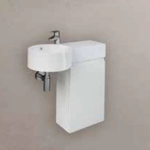 Zestaw PETIT Umywalka okrąg blatP, szafkaJOY Biały