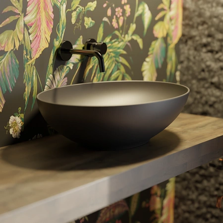 Vitruvit Boat ceramiczna umywalka nablatowa owalna 59,5 x 39,5 cm w wybranym kolorze