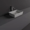 RAK Ceramics SKIN Umywalka slim nablatowa prostokątna 50x36 cm Grey Concrete - Efekt kamienia