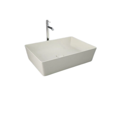 FEELING Umywalka nablatowa prostokątna 50x36 cm beż mat (505) (Wycofywana, starsza wersja rant 12mm)