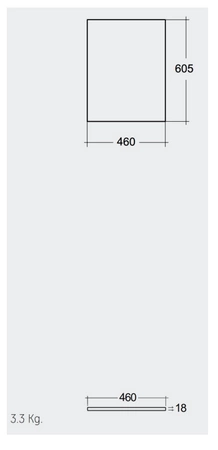 Blat meblowy RAK-Plano Techwood 61X46 cm - Scandinavian Oak