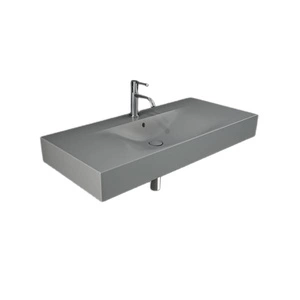 DES Umywalka podwiesz.nablat.101x46cm z otworem szary mat