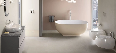 CLOUD Umywalka podwiesz. & nablat. owalna 65x44cm z otworem biały połysk