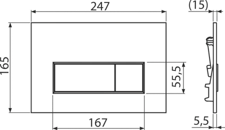 Alcadrain Zestaw Stelaż SÁDROMODUL i Przycisk THIN Prostokąt Biały Mat