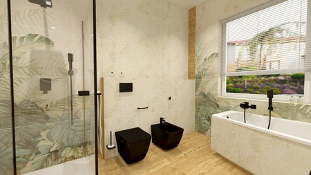 Bidet DAVOS podwieszany 52 cm Czarny Mat