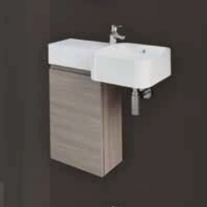 Zestaw PETIT Umywalka kwadrat L z otworem, szafka JOY EGY