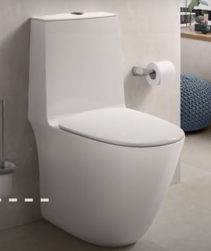 Zestaw SENSATION Kompakt: Miska WC Rimless do kompaktu 62cm & zbiornik do kompaktu, zasilanie dolne & Deska WC W/O 
